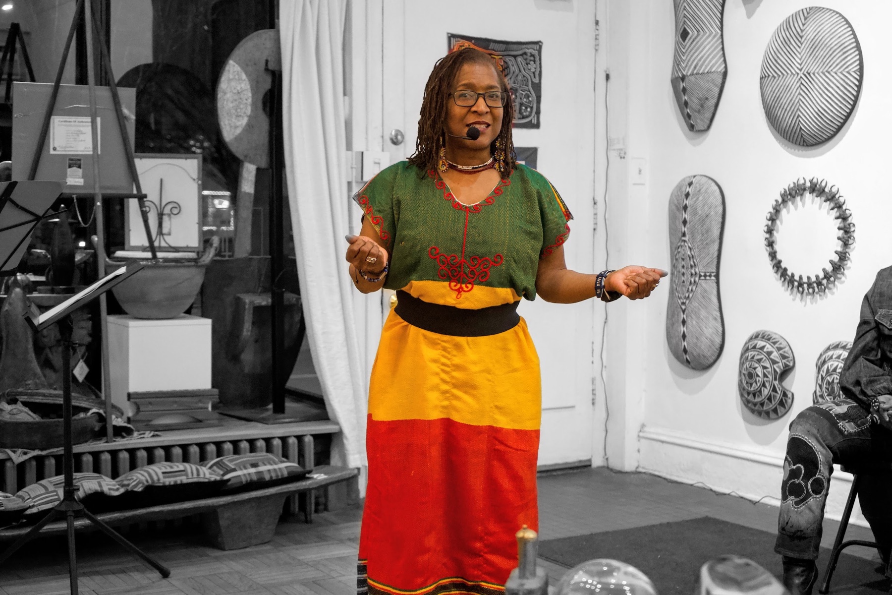 Leslie at the 2024 Kwanzaa event